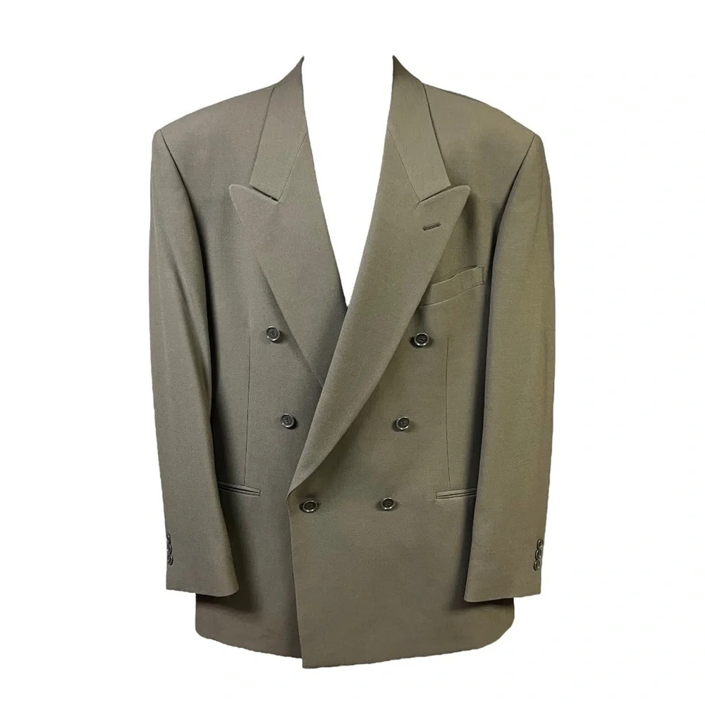 VTG Confezioni Riserva Luciano Frauroui Jacket‎ Double Breasted Wool Notch Lapel